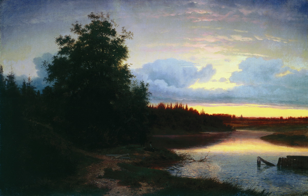 Каменев Л.. Ночь на реке Мологе. 1861