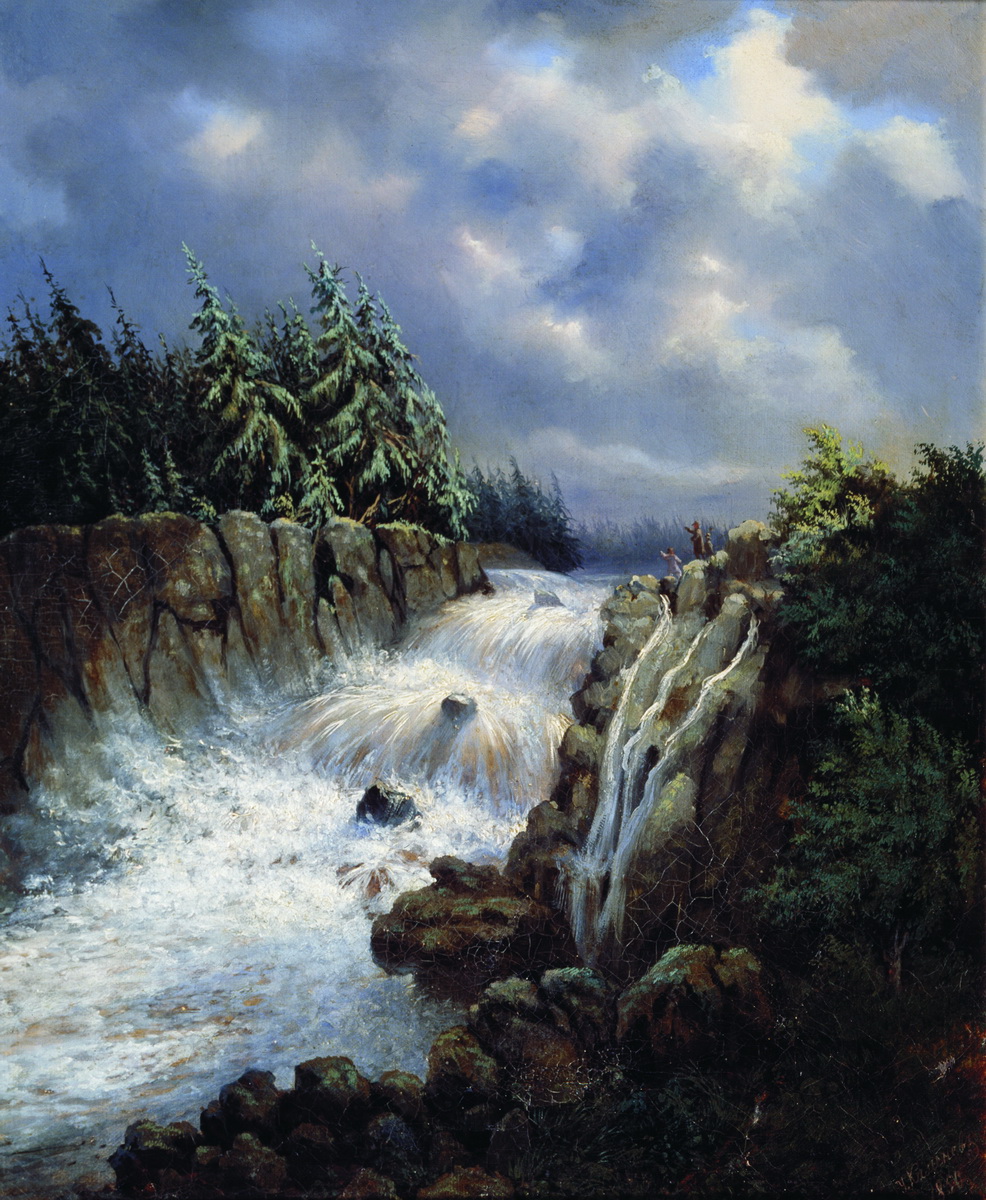 Каменев Л.. Водопад. 1850