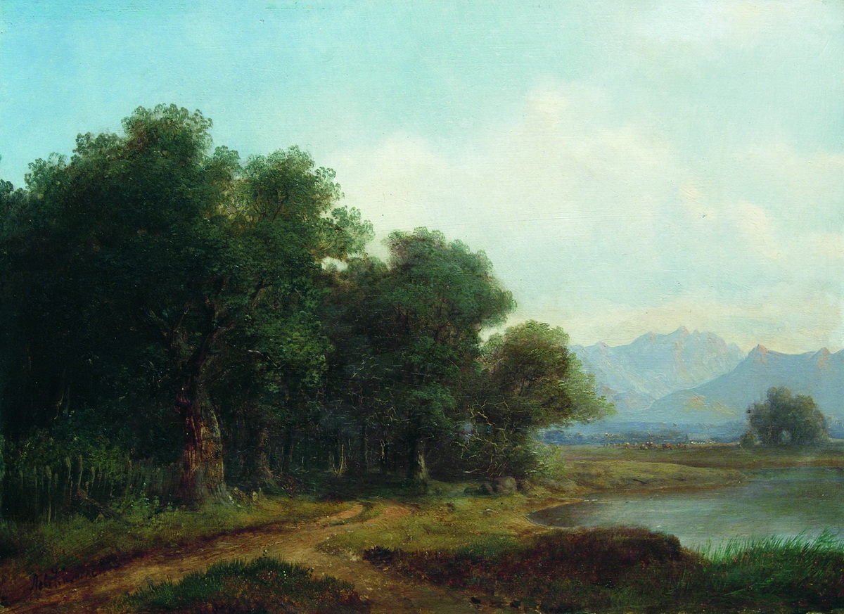 Каменев Л.. Озеро в горной долине. 1864