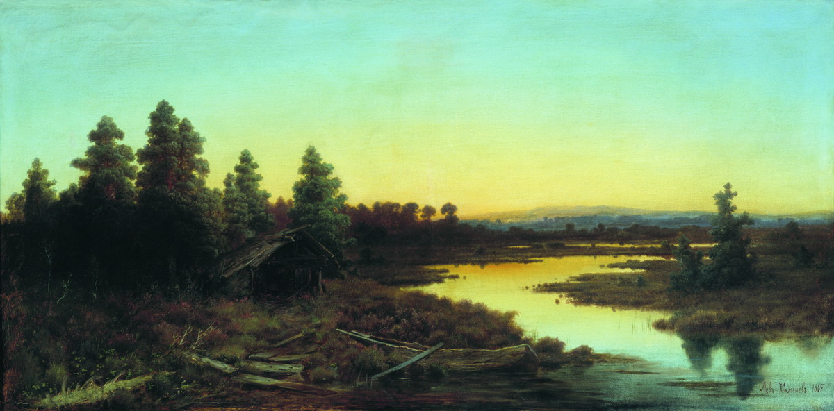 Каменев Л.. Вечер на реке. 1865