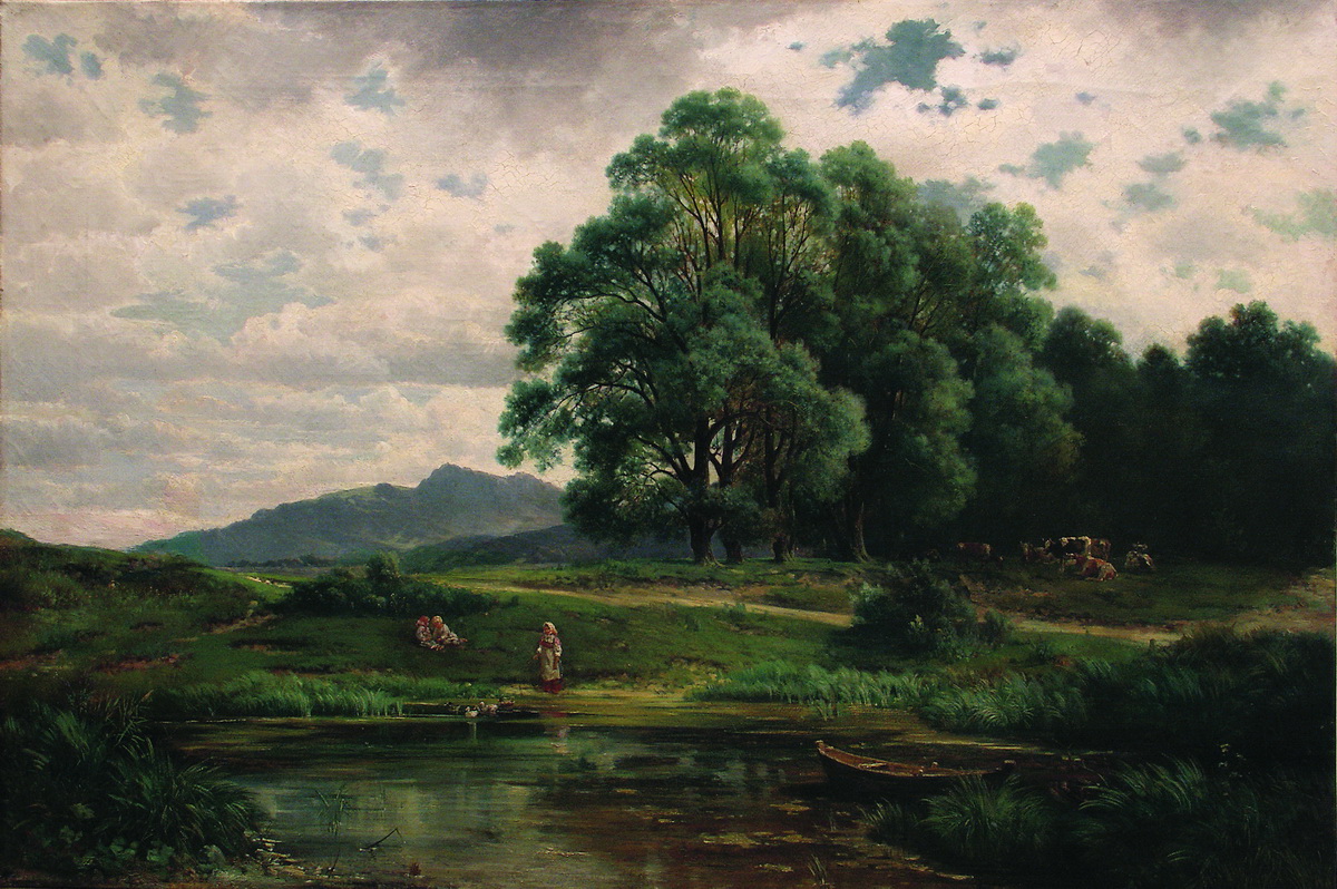 Каменев Л.. Пруд на опушке леса. 1870-е
