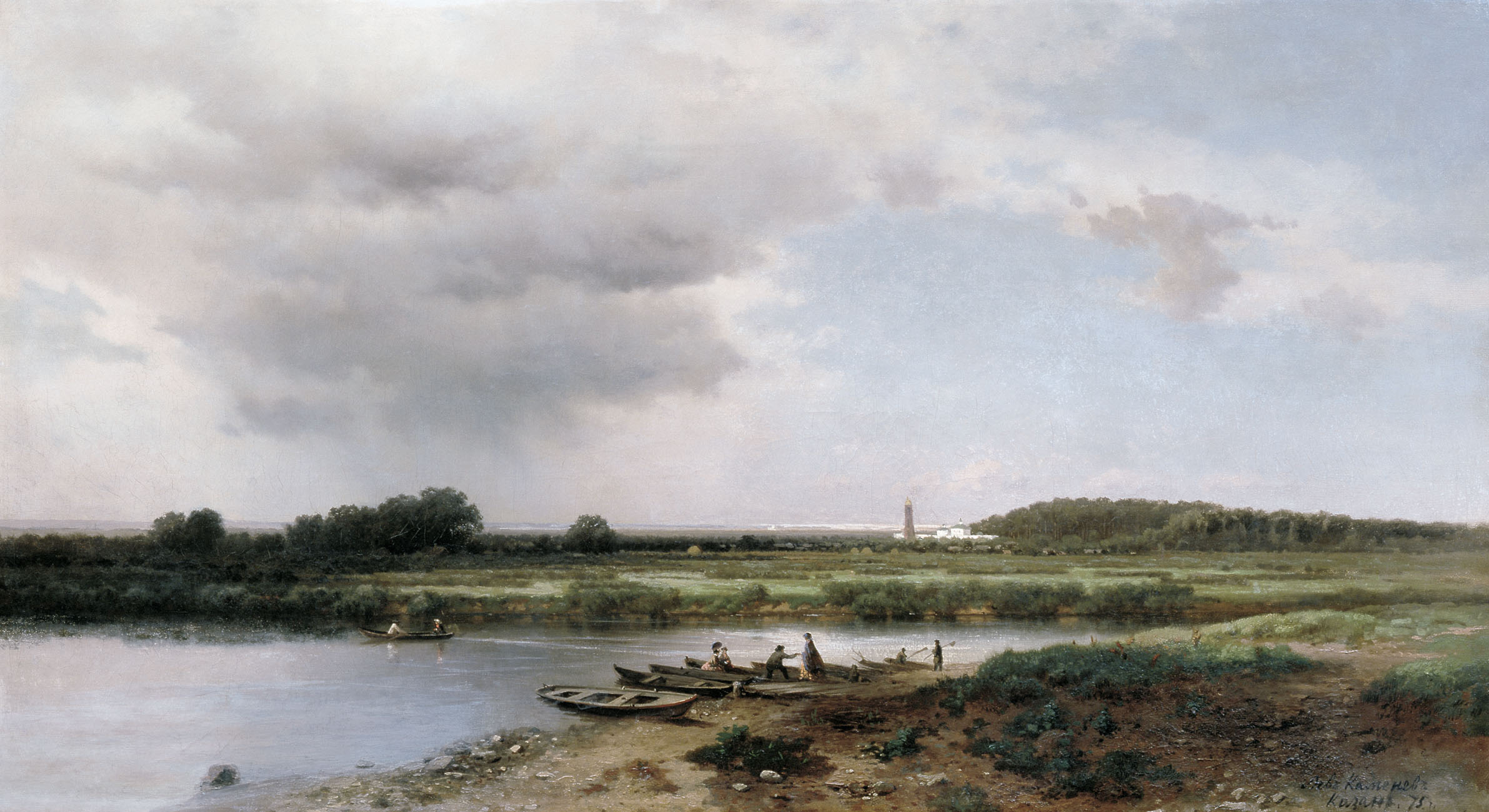 Каменев Л.. Вид на реку Казанку. 1875
