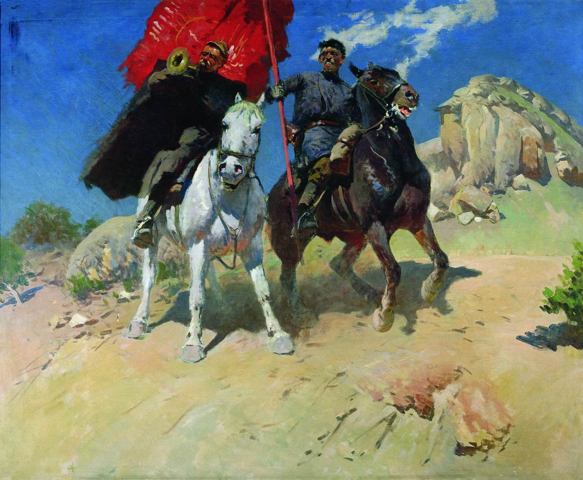 Греков. Знаменщик и трубач. 1934