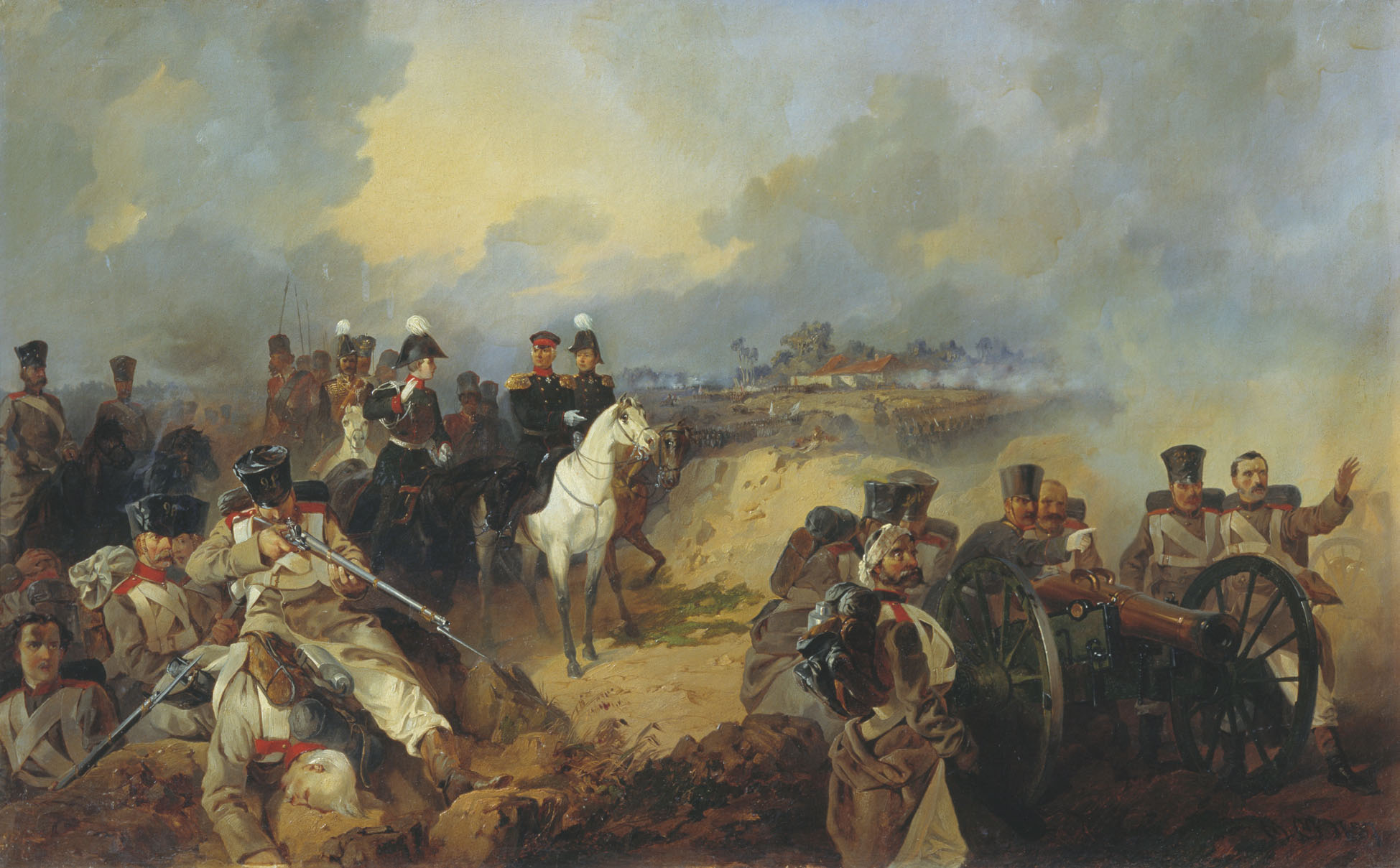 Микешин. Сражение при Монмирале. 1857