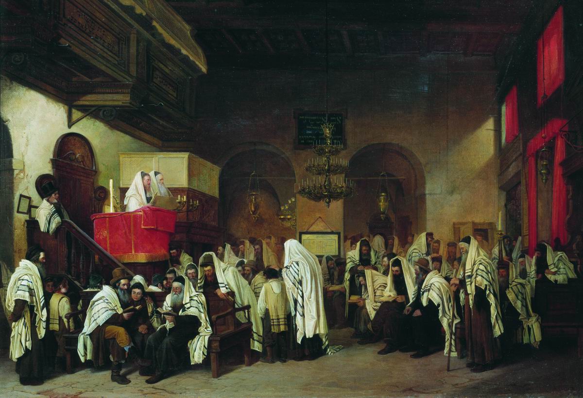 Риццони А.. В синагоге. 1867
