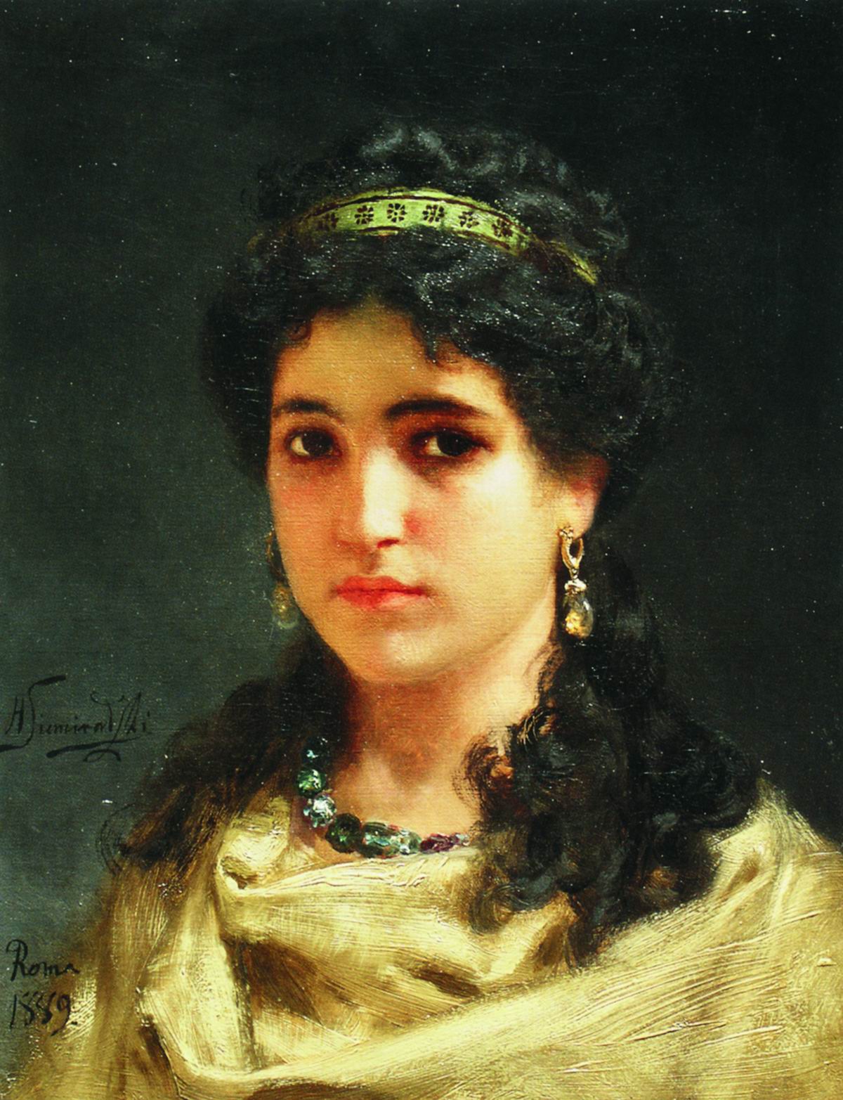 Семирадский. Портрет молодой римлянки. 1889