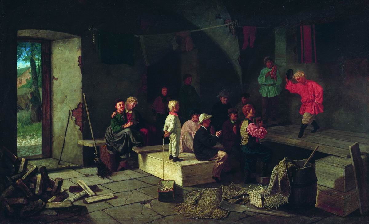 Соломаткин. Репетиция в сарае (Детский театр). 1867