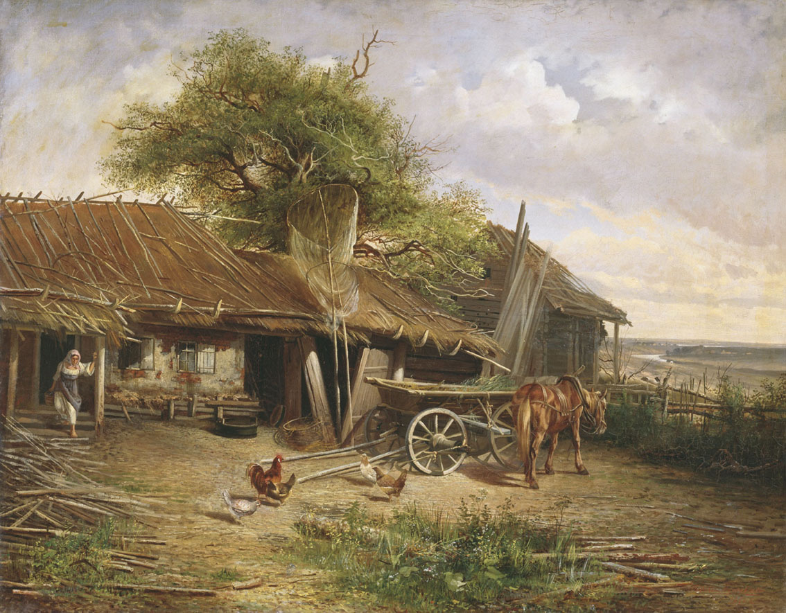Попов (Московский). Деревенский двор. 1861