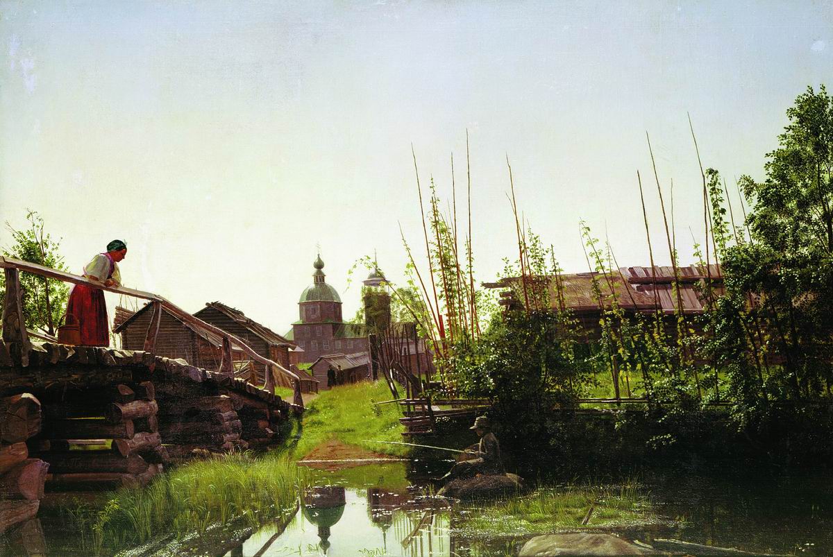 Попов (Московский). Утро в деревне. 1861