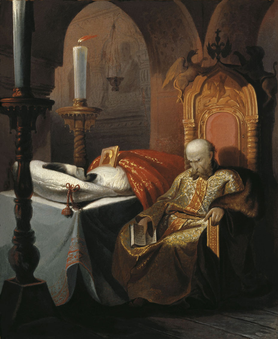 Шустов. Иван Грозный у тела убитого им сына. 1860-е