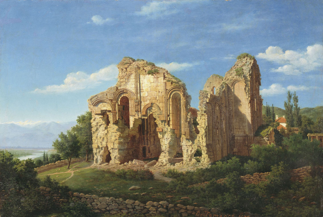 Петерс. Развалины храма Баграта. 1877