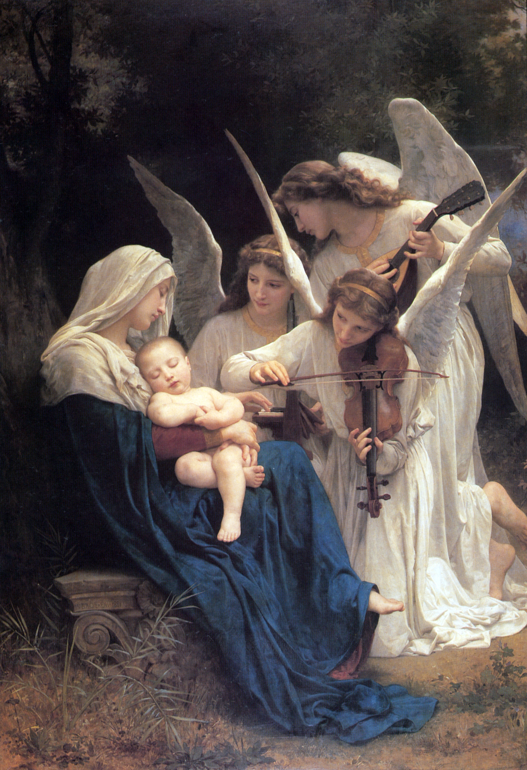 Бугро. Песня ангелов (Мария с ангелами). 1881