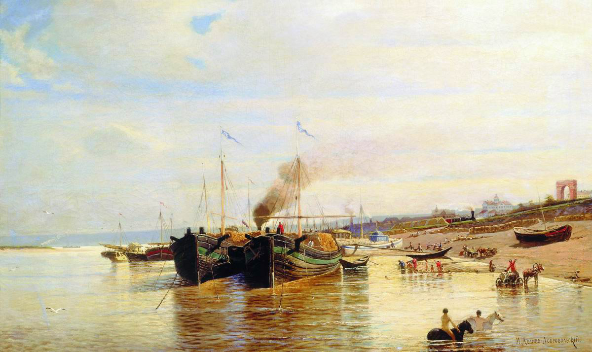 Доливо-Добровольский. Волга у Саратова. 1877