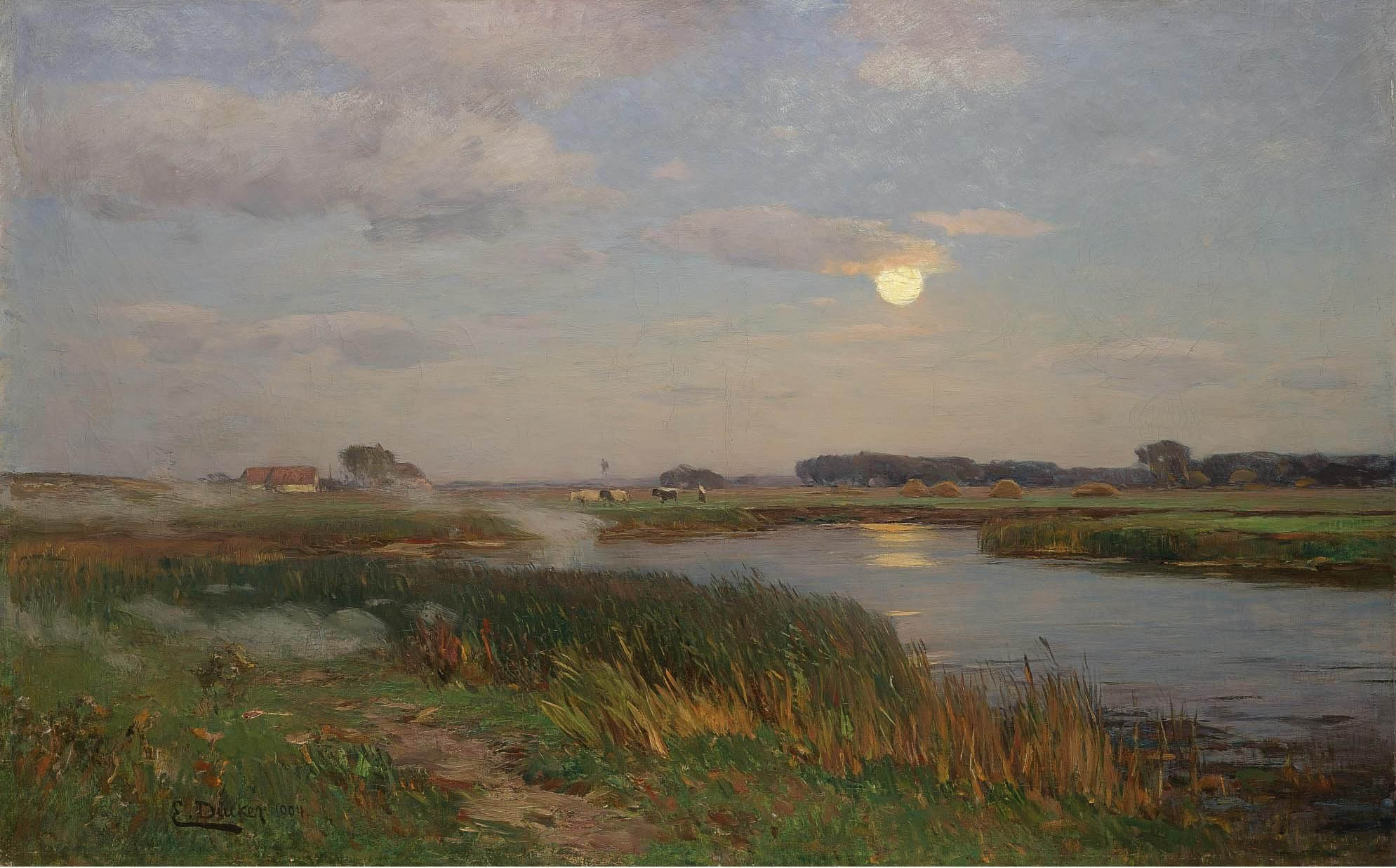 Дюккер. Восход луны. 1904