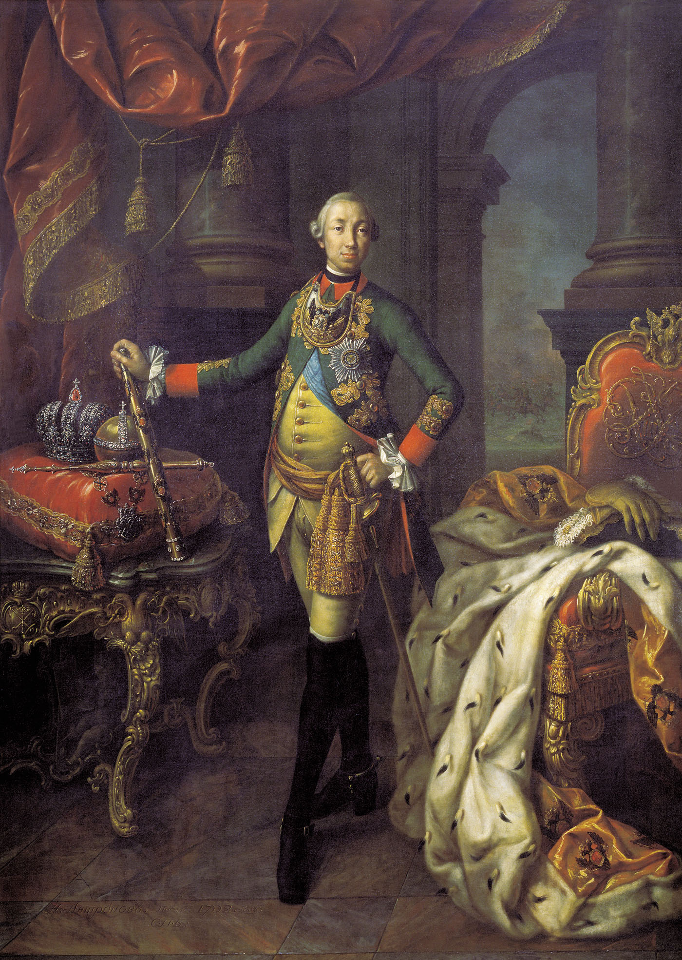 Антропов. Портрет Петра III. 1762
