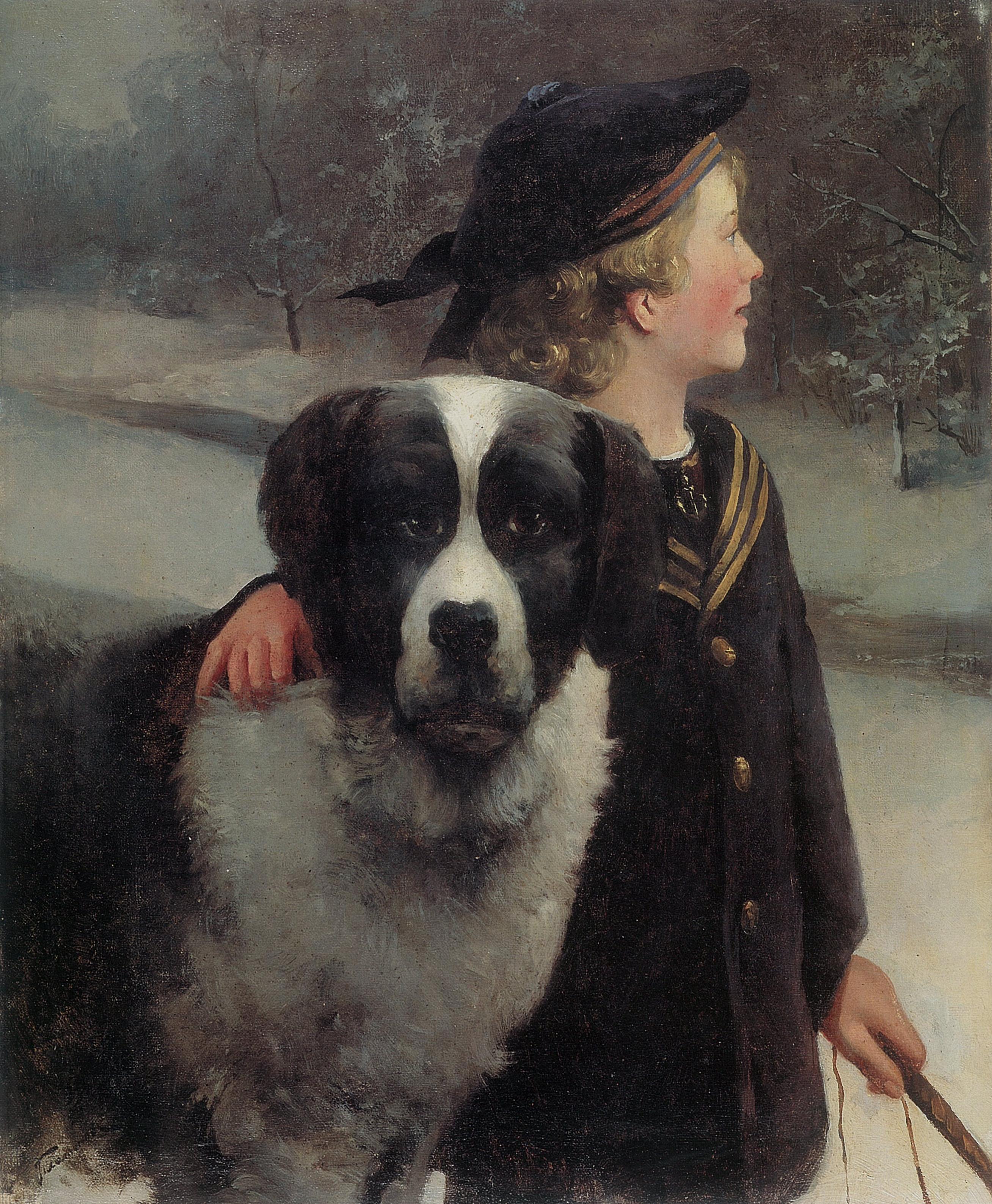 Платонов. Мальчик с собакой 