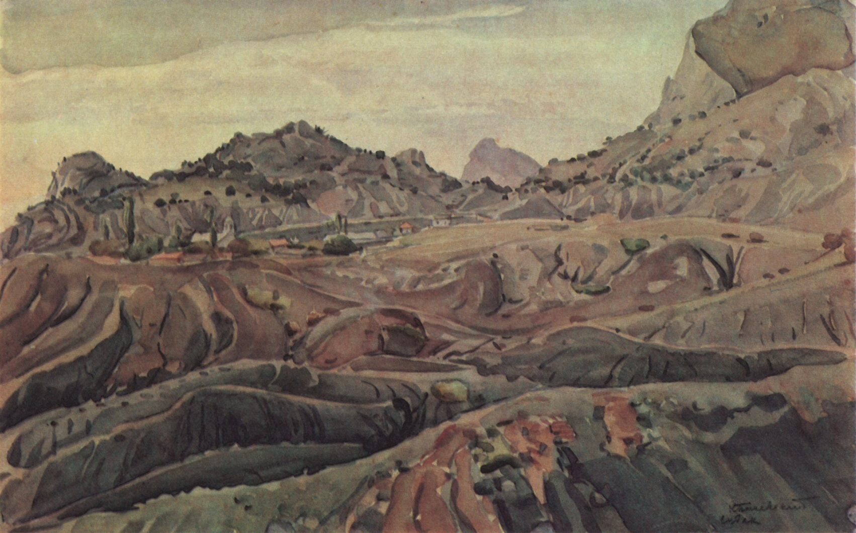 Богаевский. Вид в окрестностях Судака. 1930-е