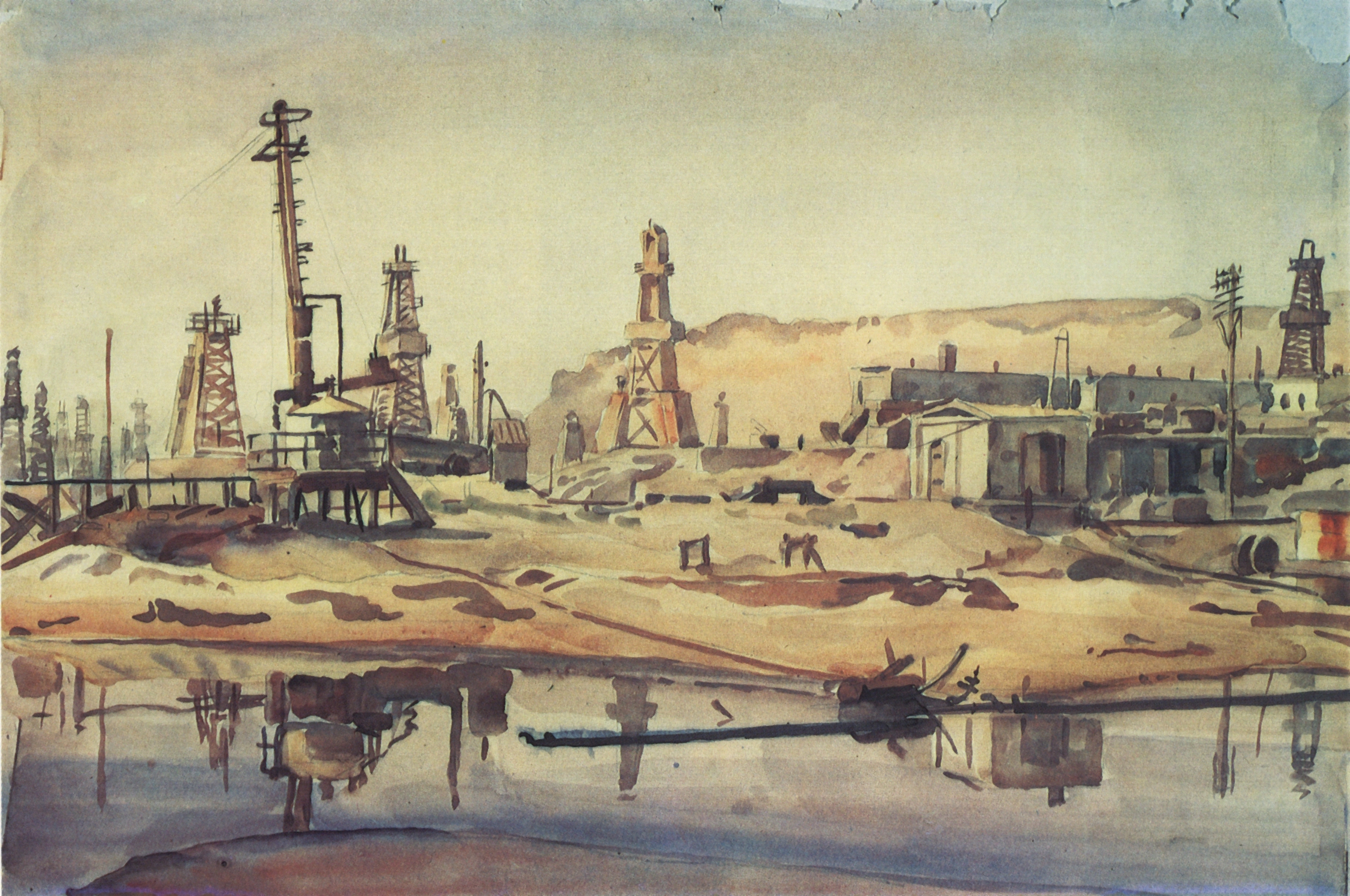 Богаевский. Бакинские нефтяные промыслы. 1930-е