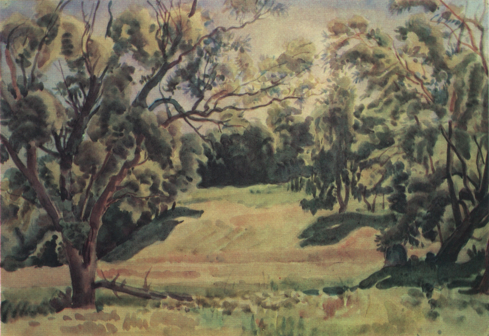 Богаевский. Лесной пейзаж в окрестностях Тарусы. 1930-е