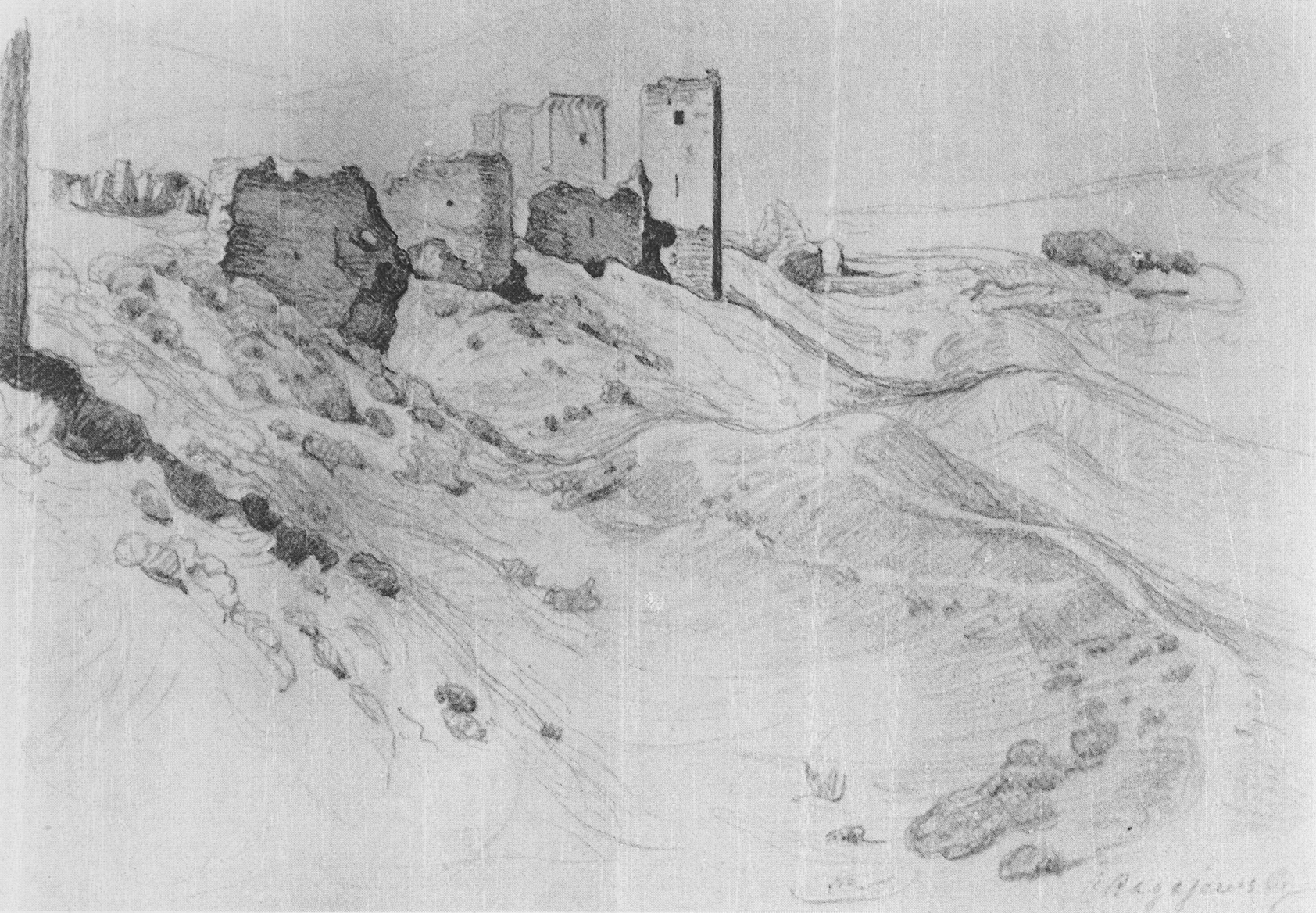 Богаевский. Стены и башни Сольдаи. 1904