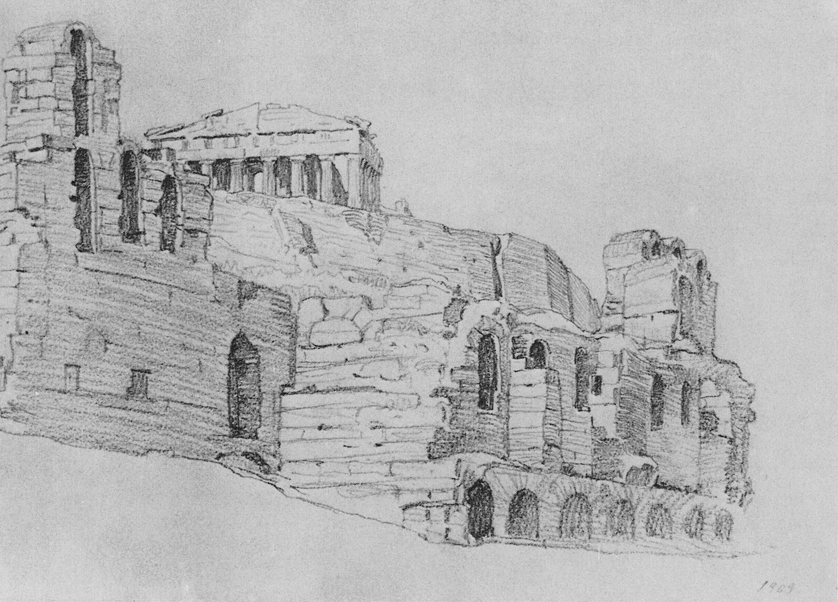 Богаевский. Развалины древнего храма. 1909