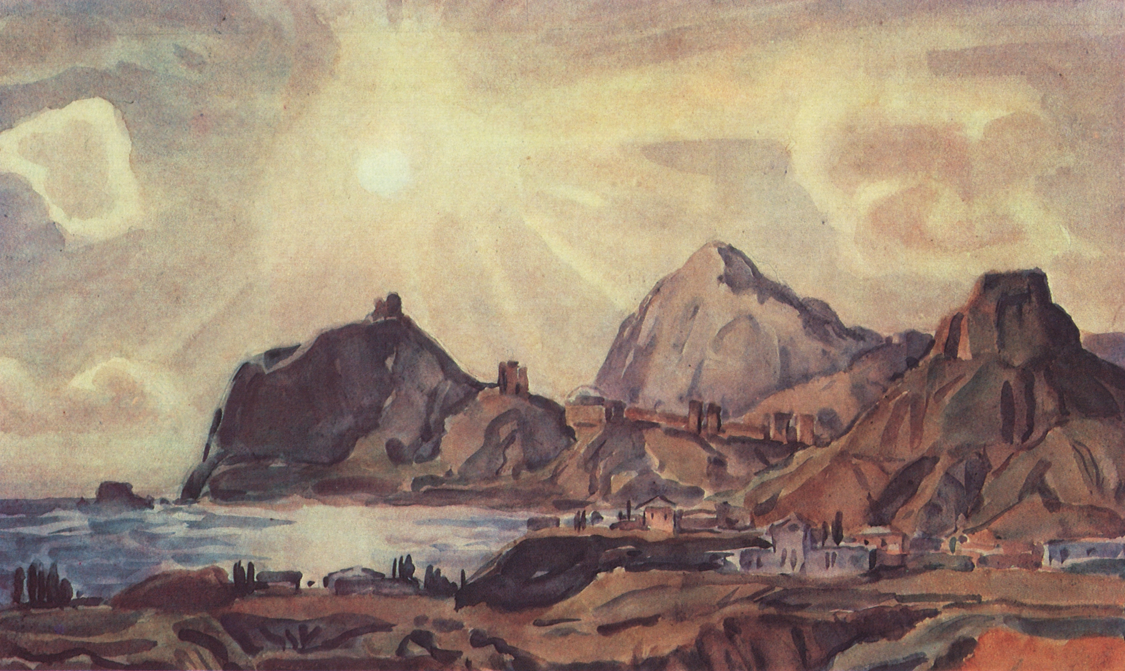 Богаевский. Вид Судака. 1930-е
