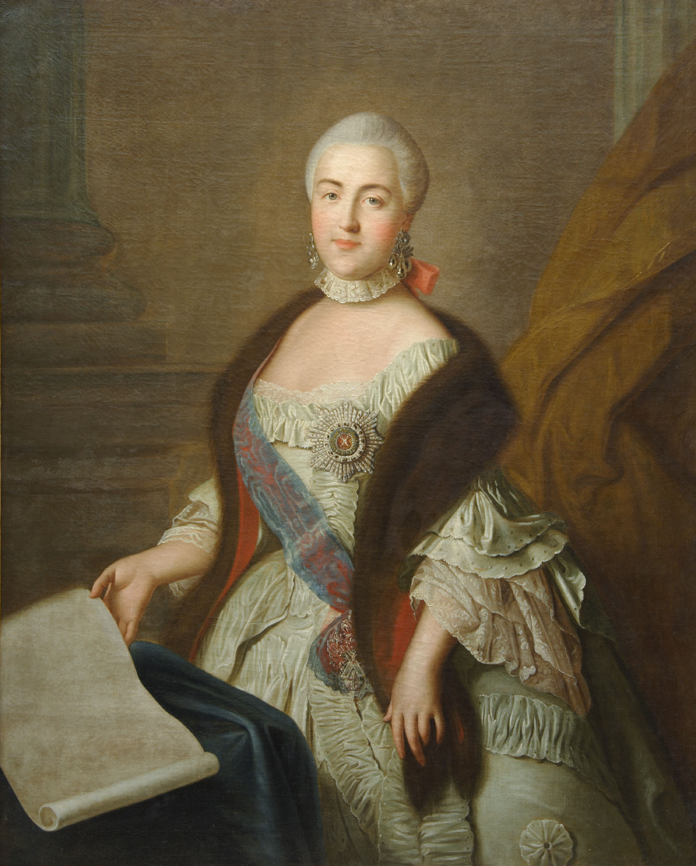 Аргунов И.. Портрет великой княгини Екатерины Алексеевны. 1762