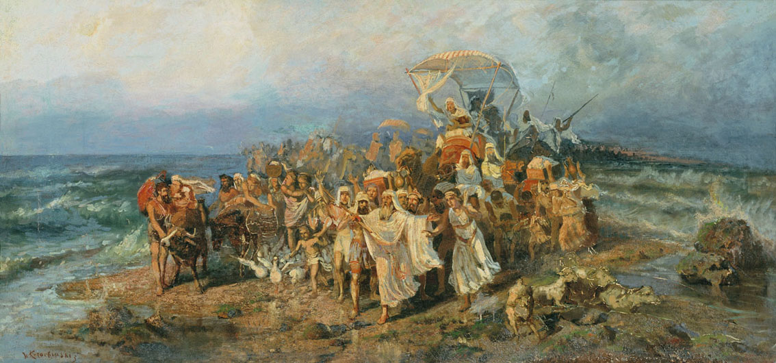 Котарбинский. Переход евреев через Чермное море.. Вторая половина XIX века