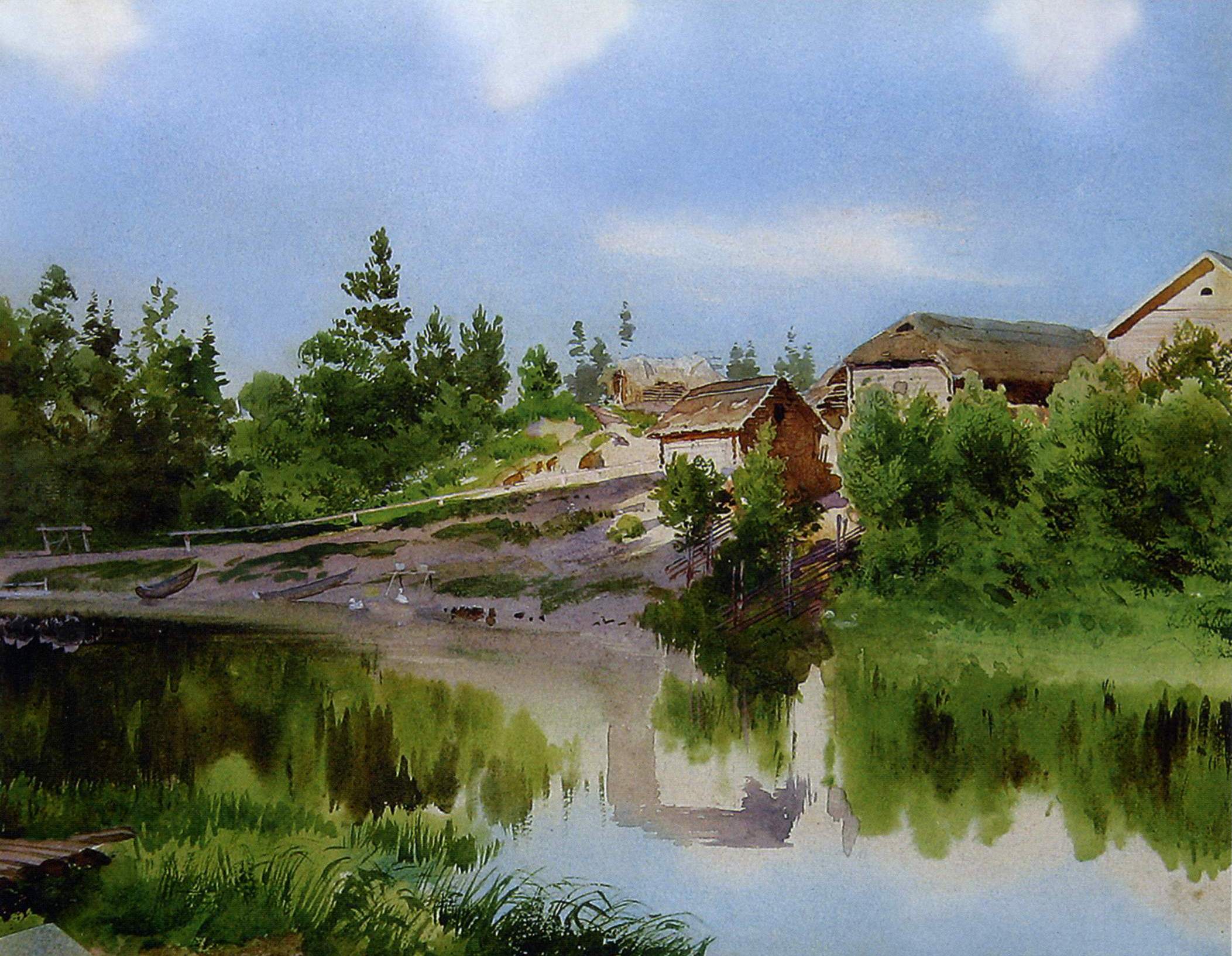 Бенуа Альб.. Село  . Конец XIX в.