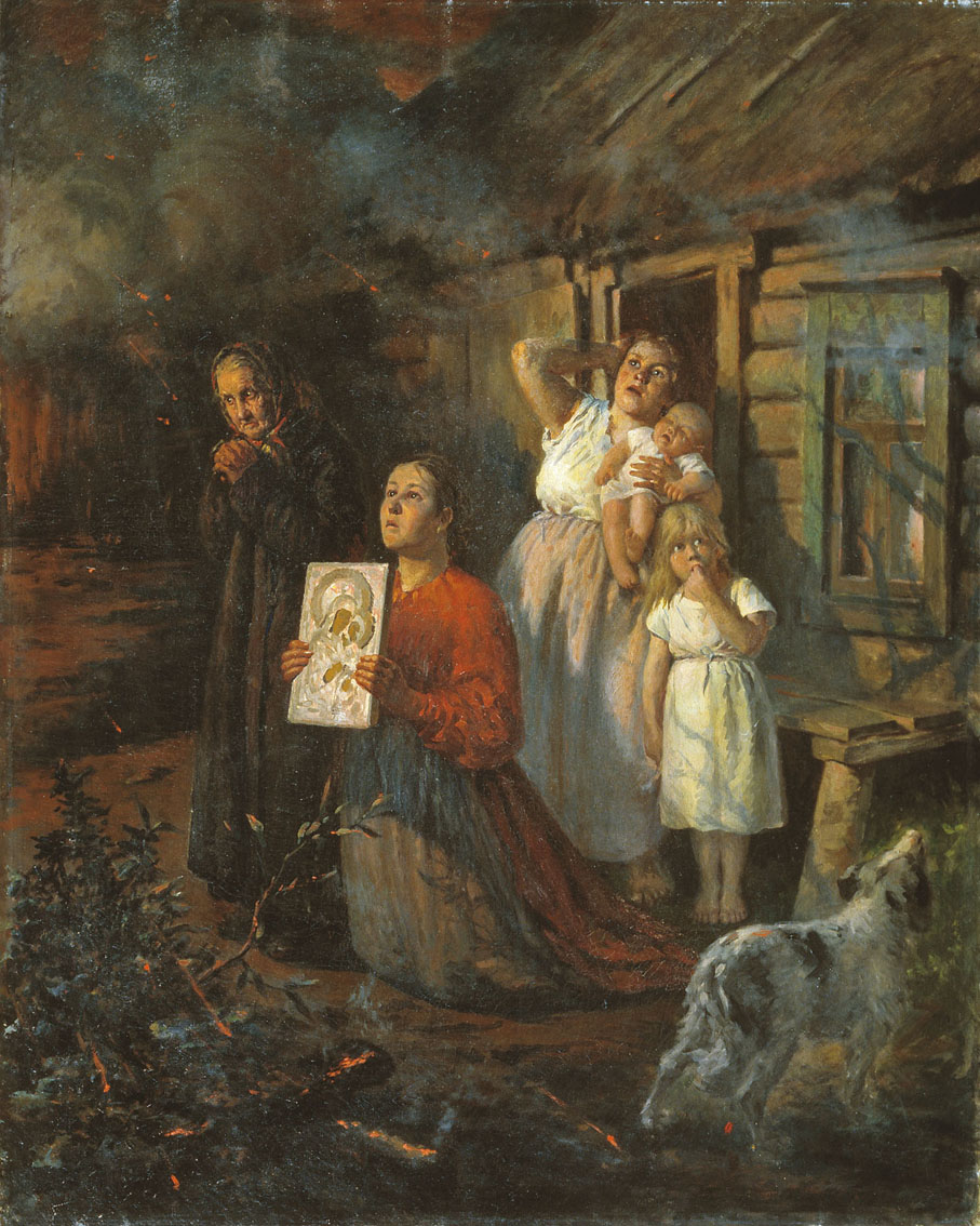 Бухгольц Ф.. Пожар в деревне. 1901