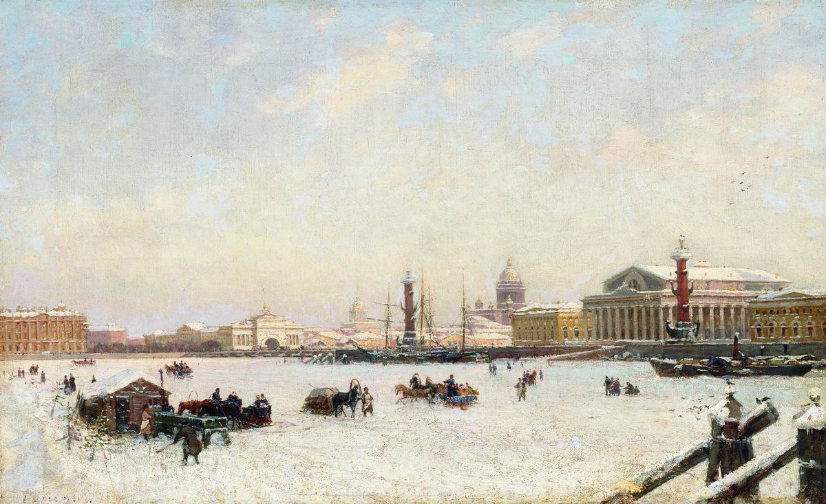 Беггров А.. Петербург зимой. 1898