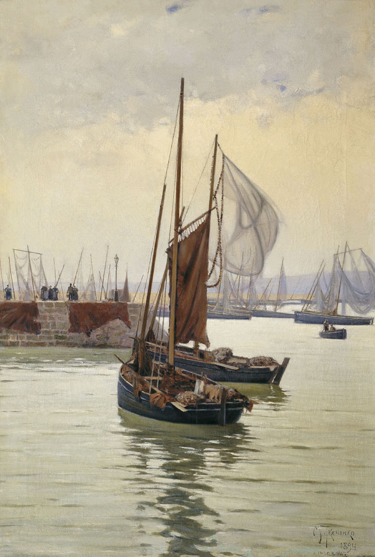 Ткаченко. Рыбачьи лодки в Даурнене (Бретань). 1894