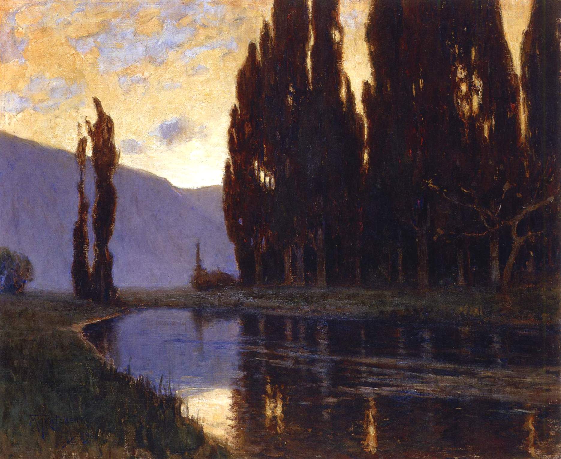 Ткаченко. Вечер. Кипарисы. 1908  