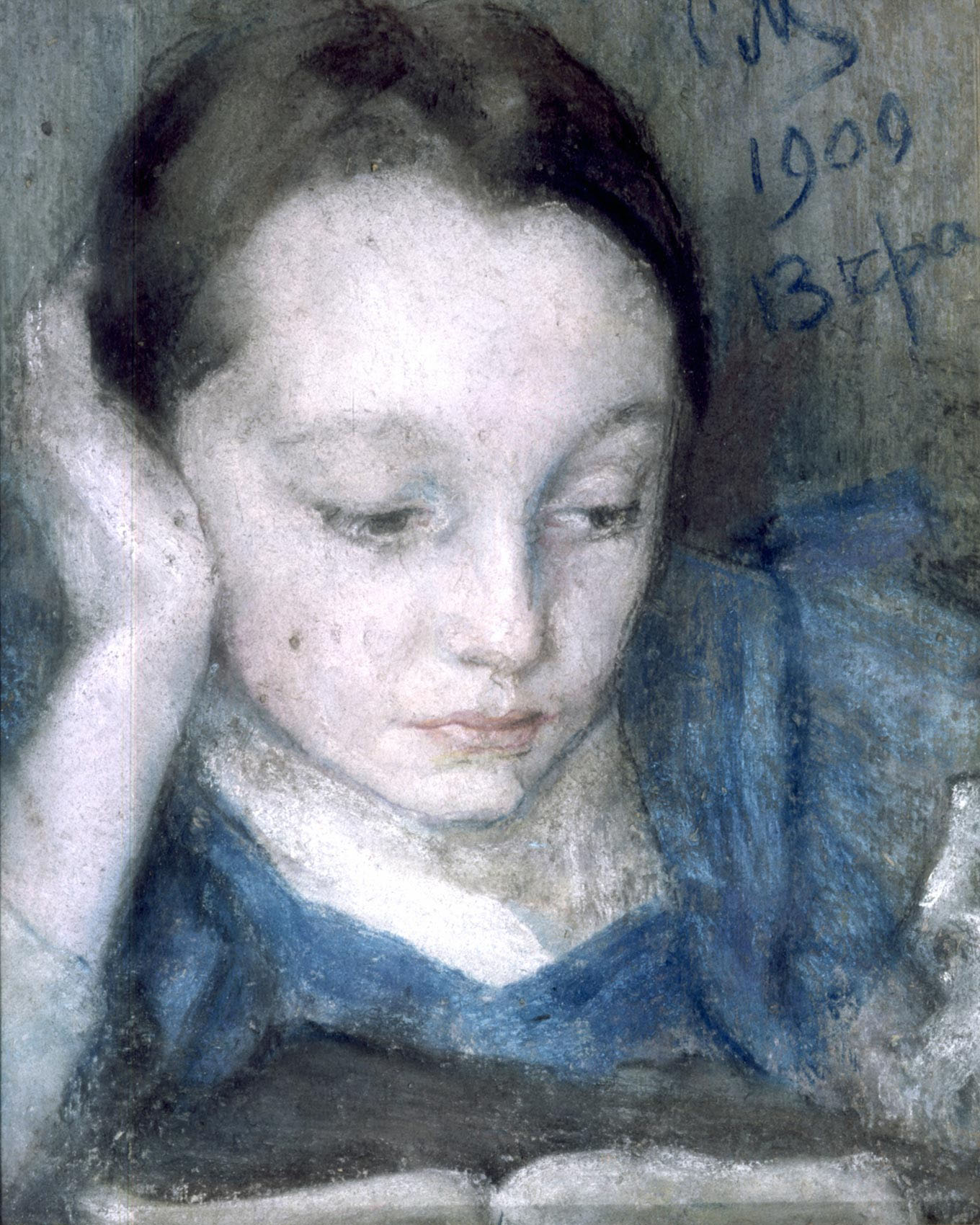 Малютин. Портрет дочери художника Веры. 1909