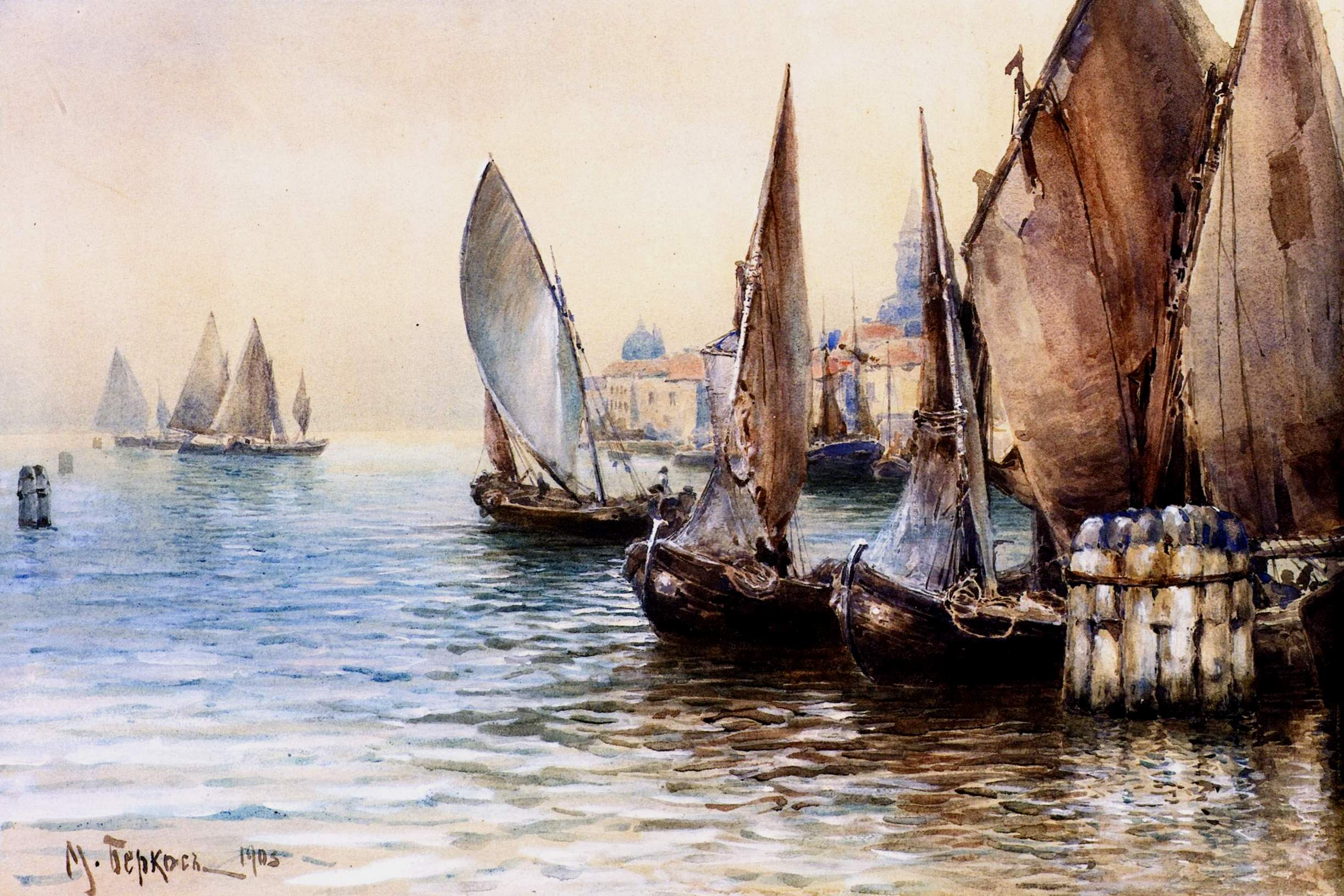 Беркос. На рейде вблизи Венеции. 1903