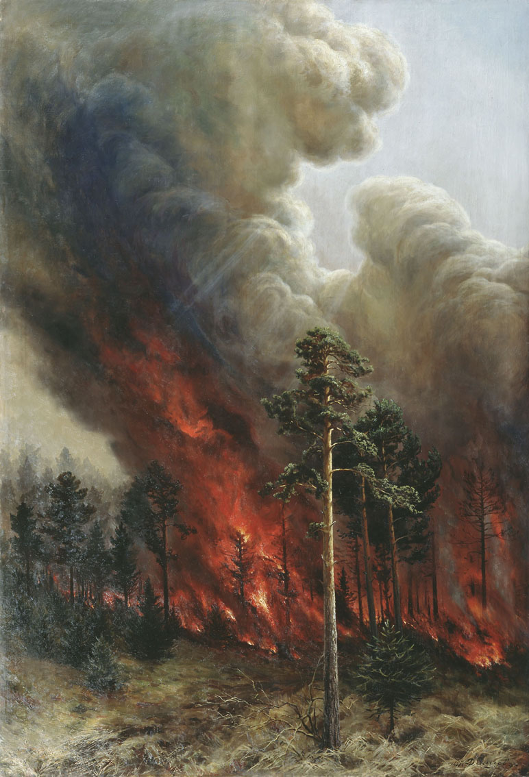 Денисов-Уральский. Лесной пожар. 1897