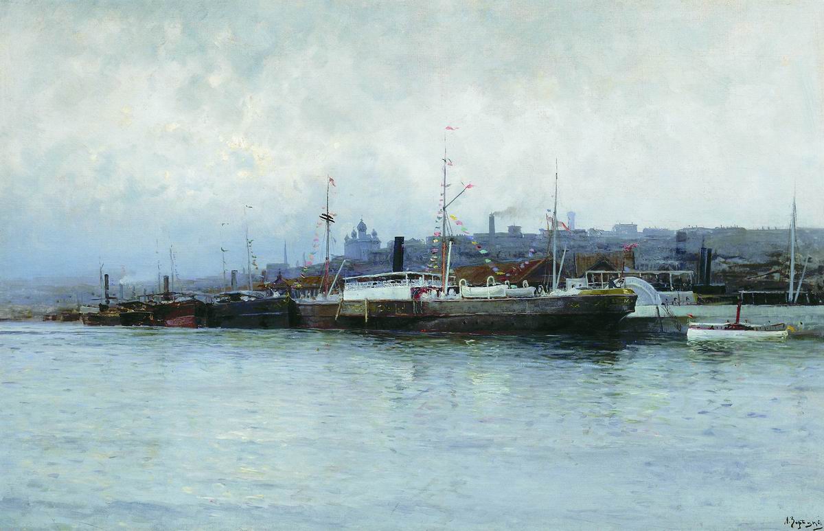Зарецкий. Пристань в Самаре. 1906-1907