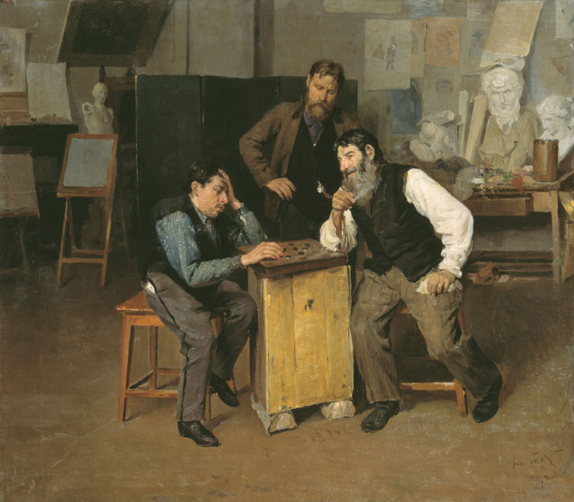Антипов. Игра в шашки. 1898