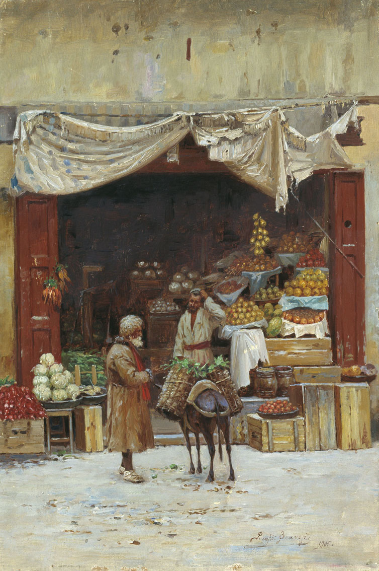 Зоммер. Овощная лавка. 1905