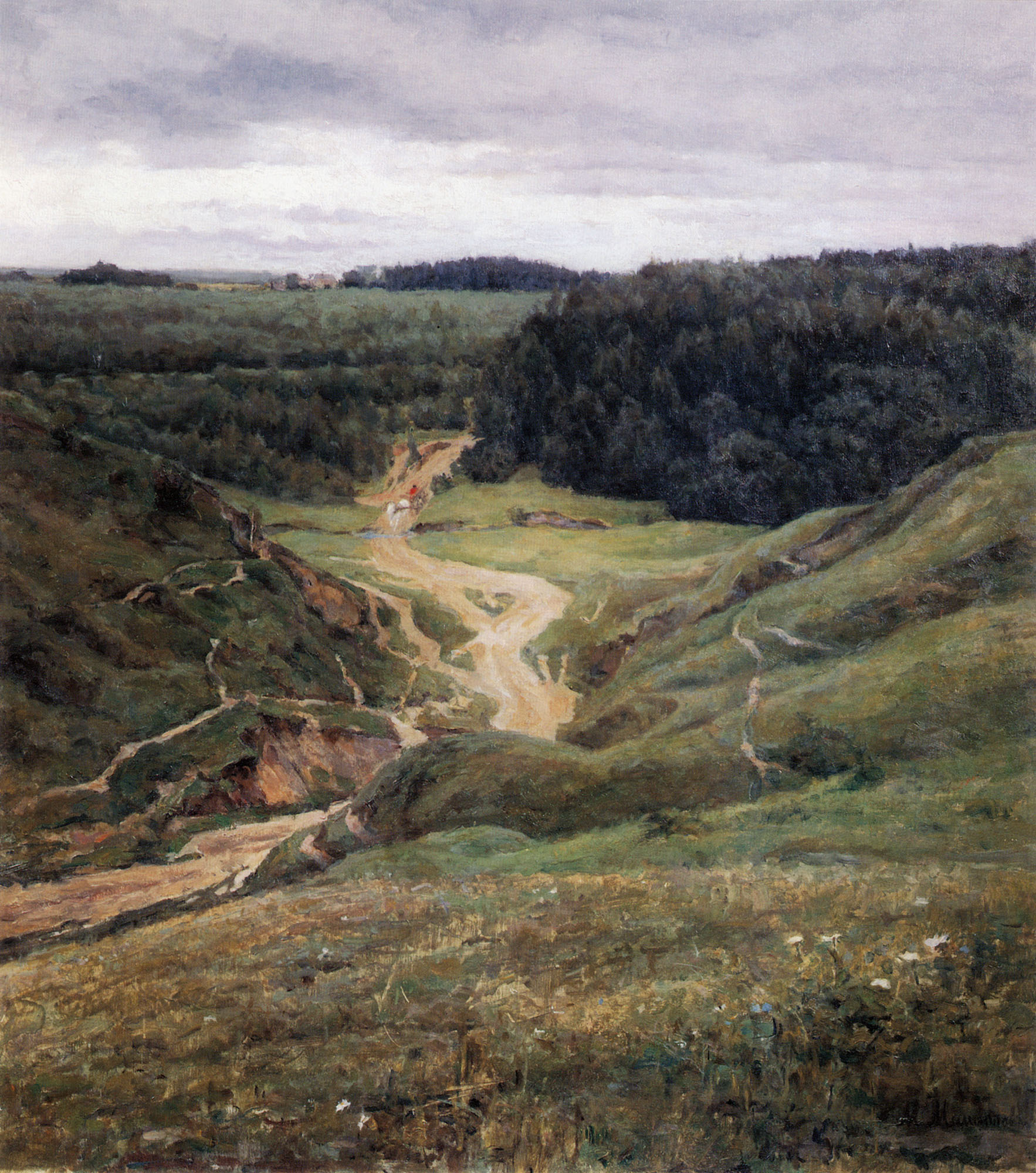 Мамонтов М.. Дорога через овраг. 1887