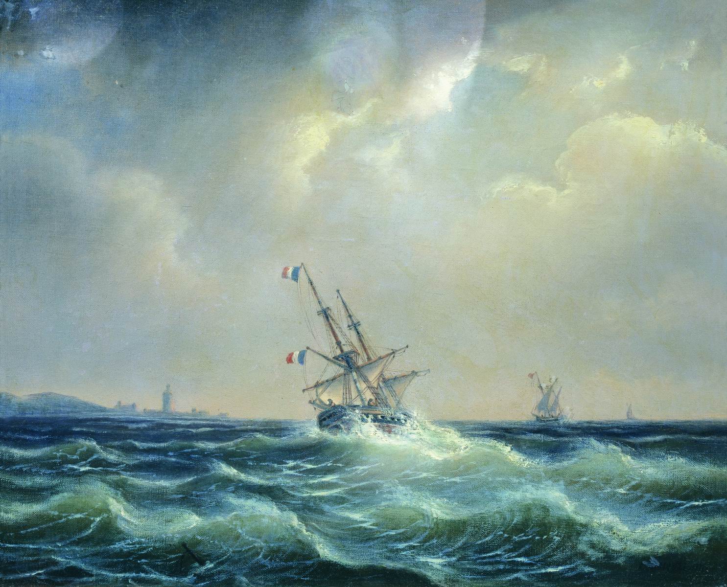 Боголюбов. Море в непогоду. 1871
