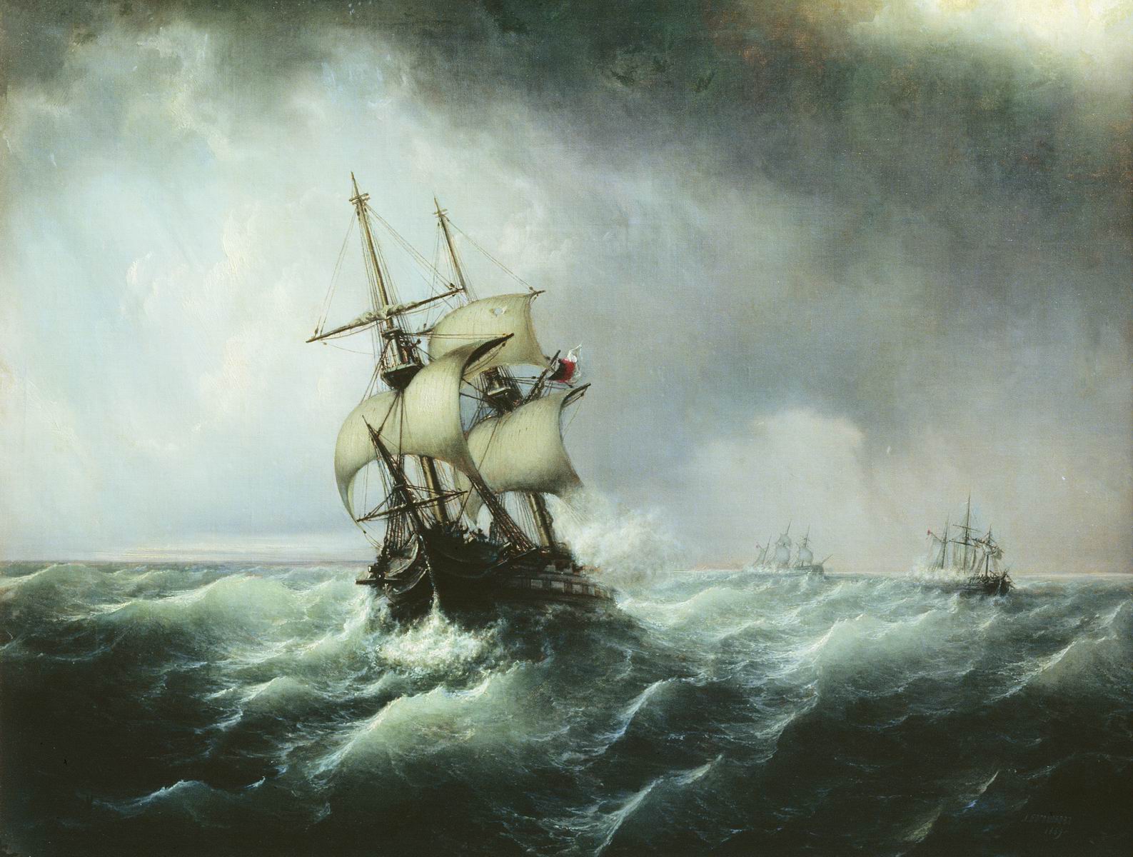 Боголюбов. Морской бой. 1859