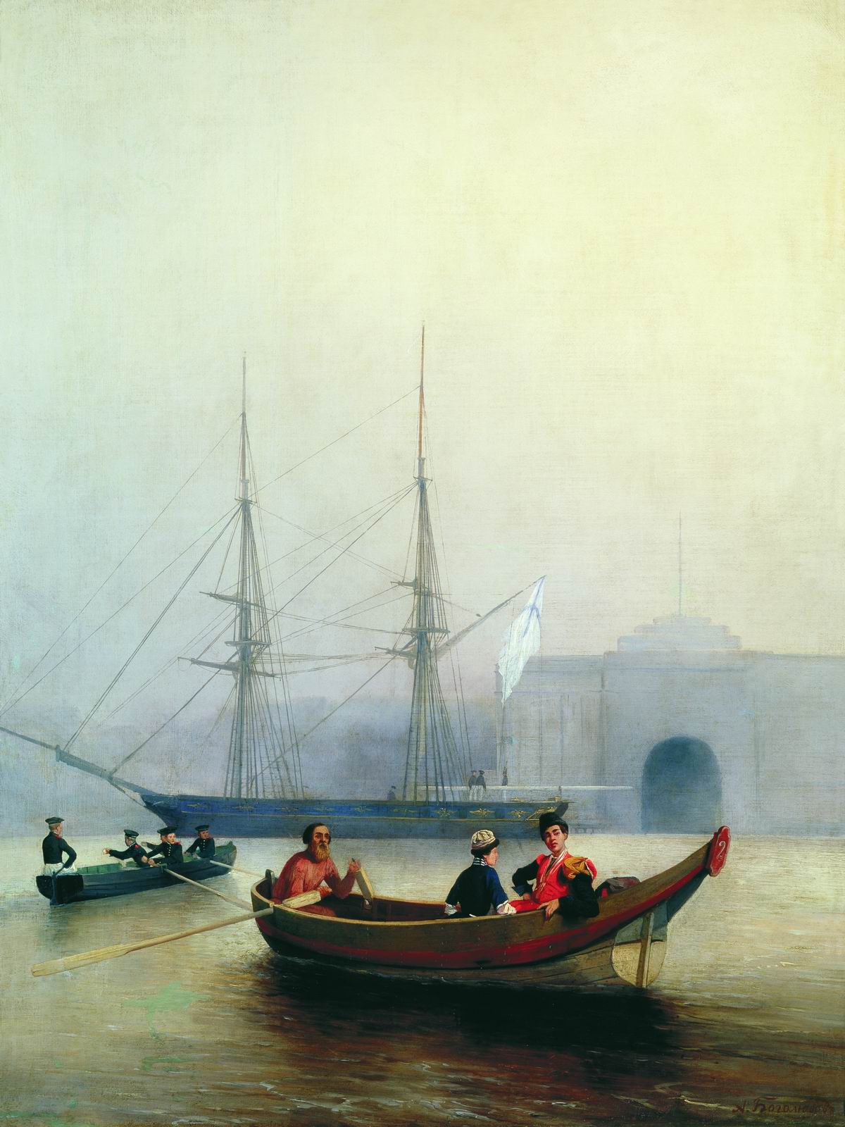 Боголюбов. На Неве у Адмиралтейства. 1860