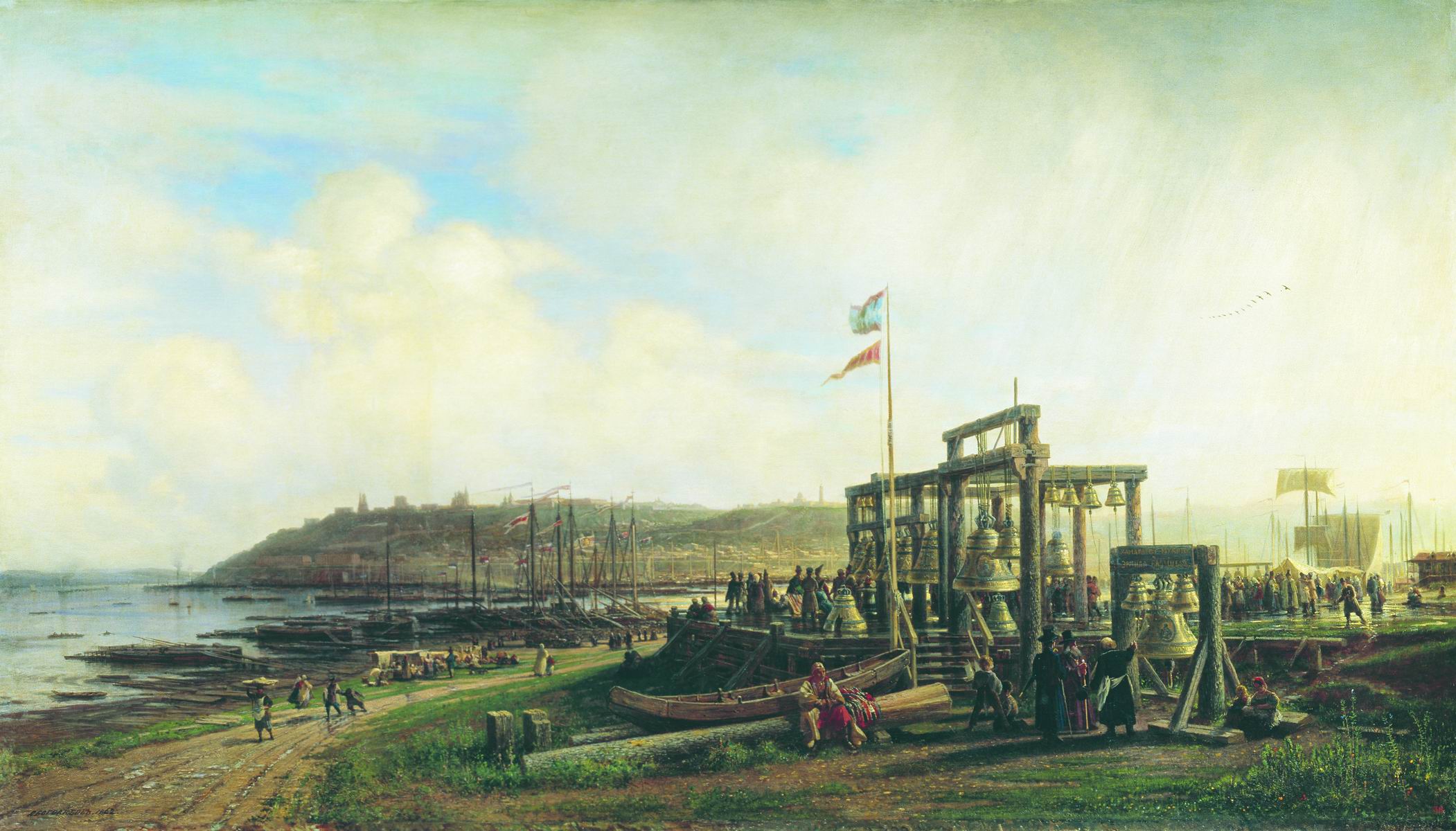 Боголюбов. Нижегородская ярмарка (Колокольный ряд). 1862