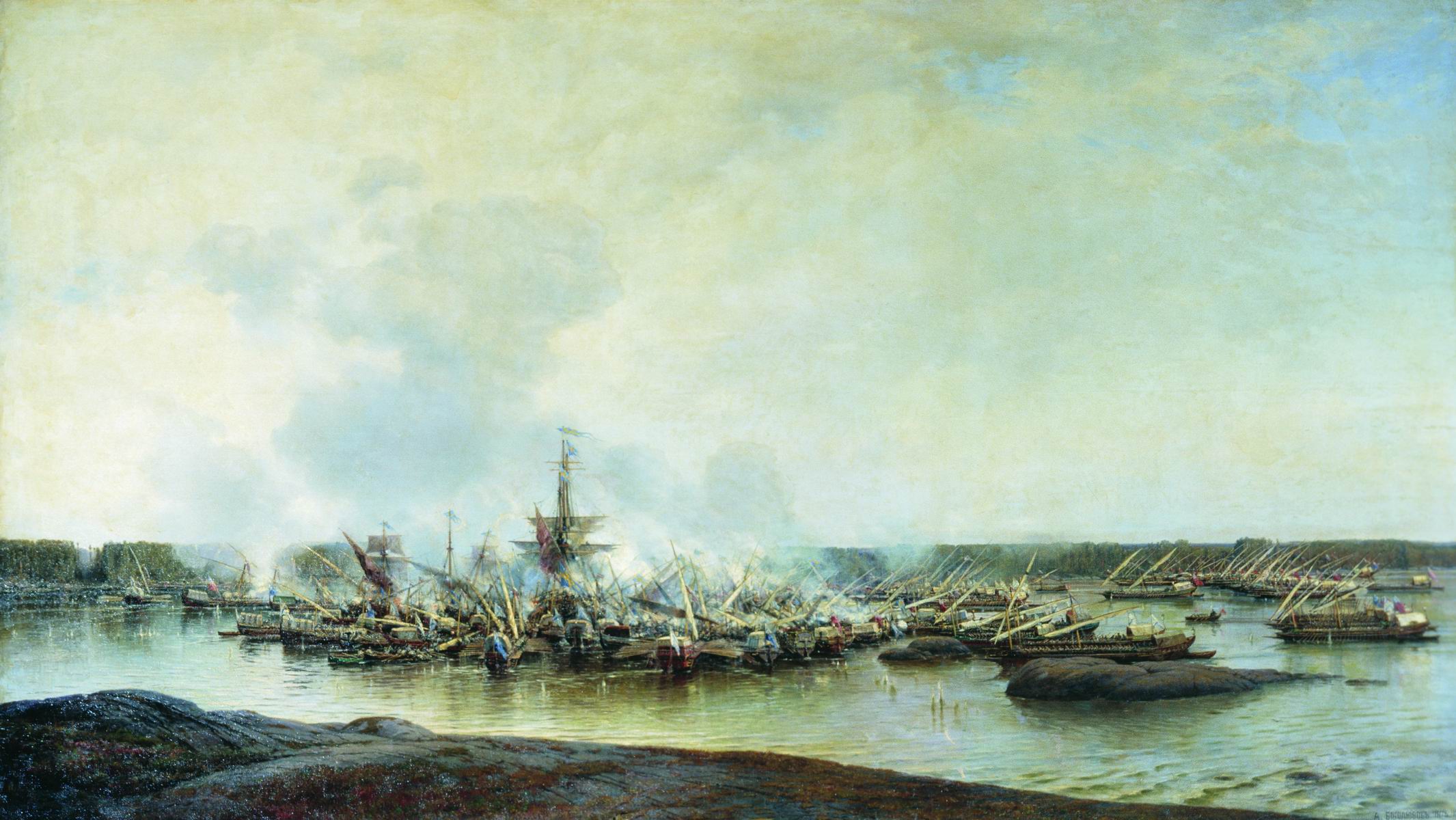 Боголюбов. Сражение при Гангуте 27 июля 1714 года. 1875-1877