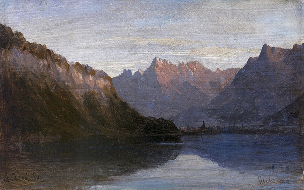 Боголюбов. Женевское озеро. Шильон. 1854