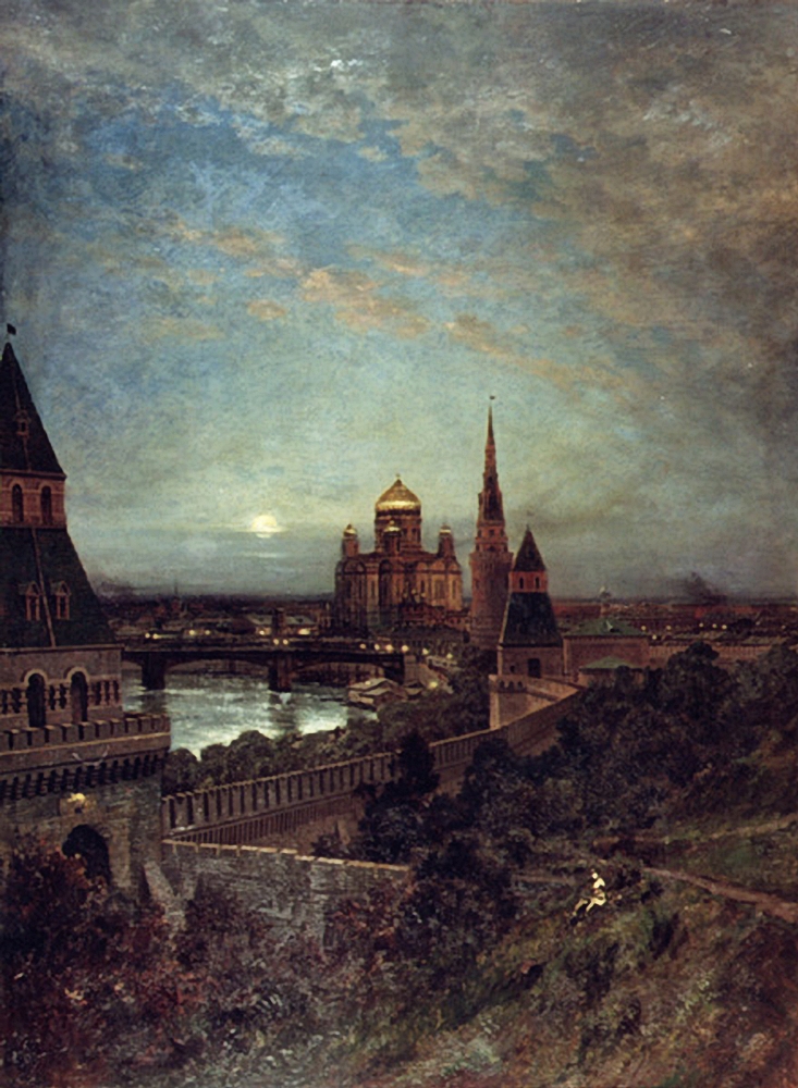 Боголюбов. Вид вечерней Москвы. 1880-е