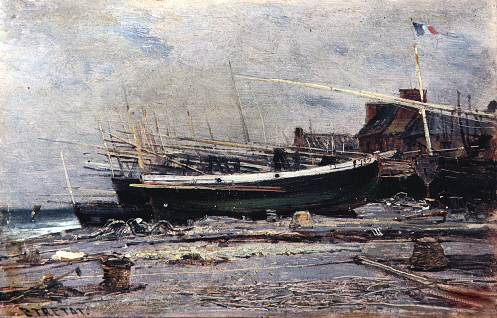 Боголюбов. Лодки в Этрета. 1874