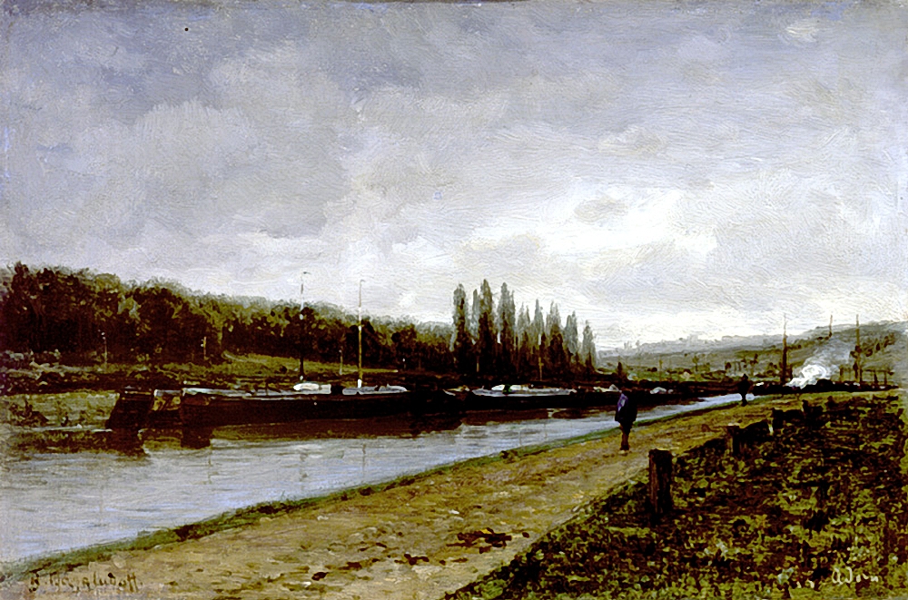 Боголюбов. Бичевник на реке Уазе. Лиль-Адам. 1881