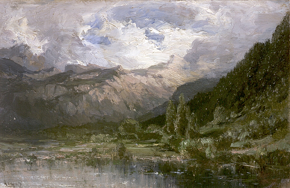 Боголюбов. Долина Рейна около Рагаца. 1856